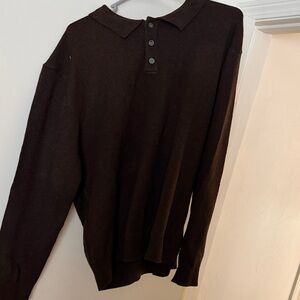 Brand new Men's Classic Brown Polo Sweater
